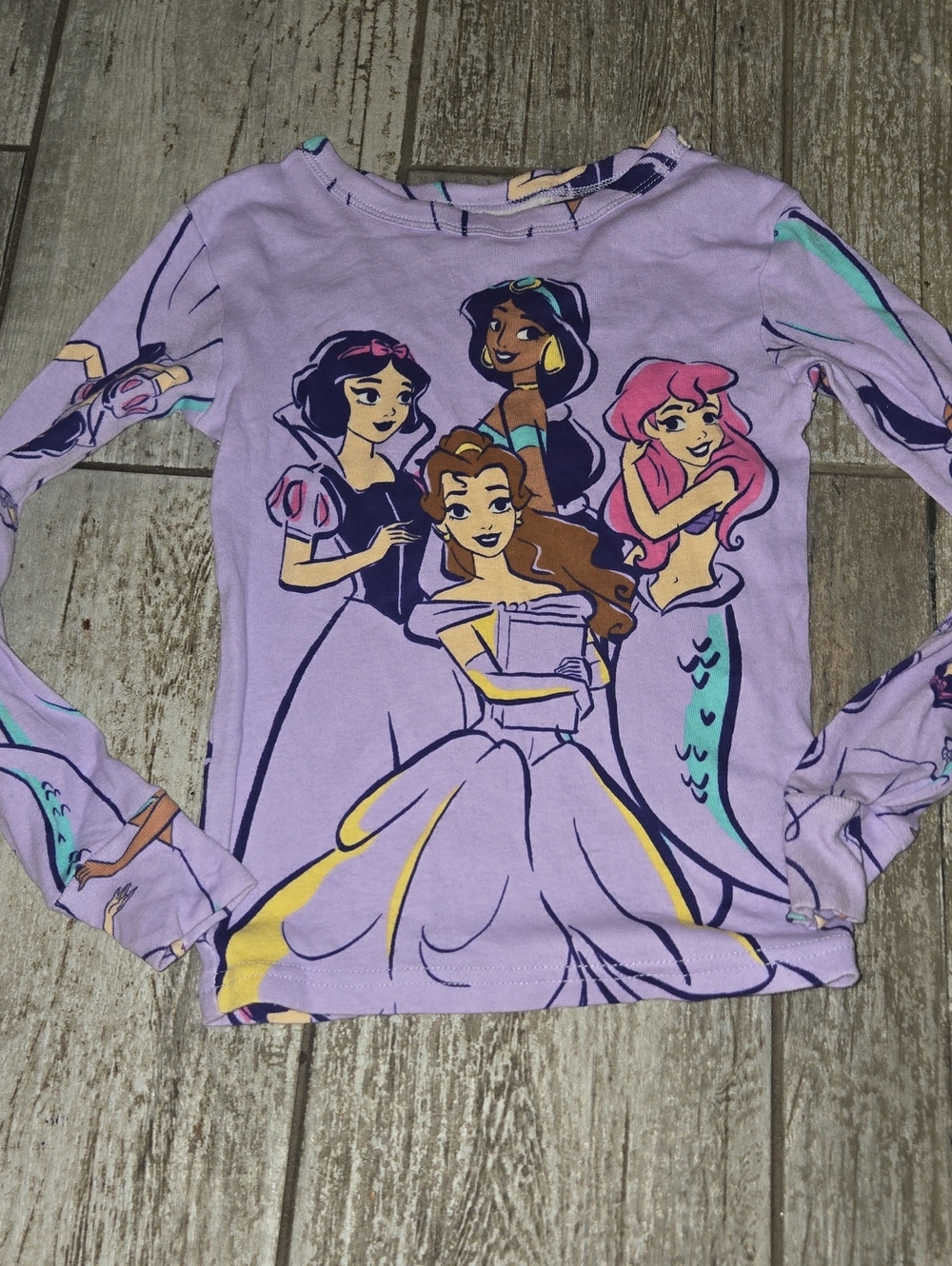 Disney Purple Long-Sleeve Princess Graphic Tee